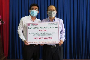 Tập đoàn Phương Trang tặng 50 máy tạo oxy cho Sở Y tế tỉnh Khánh Hòa