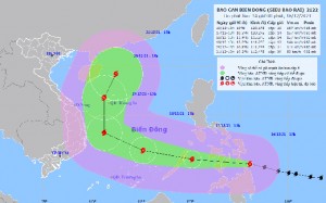 Siêu bão RAI sẽ vào biển Đông
