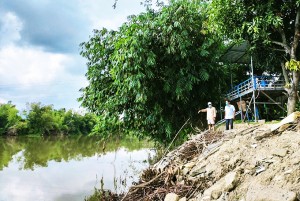 Sông Cái đoạn qua thôn 1, xã Diên Phú: Sẽ được đầu tư kè chống sạt lở