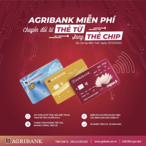 Agribank Khánh Hòa: Tiếp tục miễn phí chuyển đổi thẻ chip