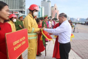 128 người tham gia vòng chung kết hội thao nghiệp vụ chữa cháy và cứu nạn, cứu hộ
