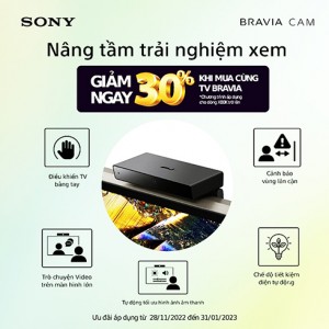 Trò chuyện video và điều khiển TV bằng tay với BRAVIA CAM thông minh trên TV Sony