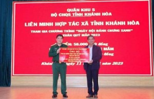Liên minh Hợp tác xã tỉnh Khánh Hòa ủng hộ chương trình "Ngày hội bánh chưng xanh"
