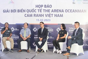 Họp báo Giải Bơi biển Quốc tế The Arena OCEANMAN Cam Ranh Việt Nam 2023